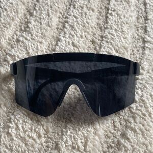 Black Oversized Shield Sunglasses